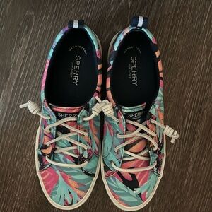 Like new Sperry Tropical Print Sneakers